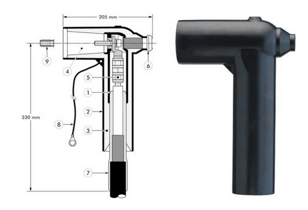 Nexans Euromold 400LB/G Elbow Connector 11kV 12kV 630Amps Interface C